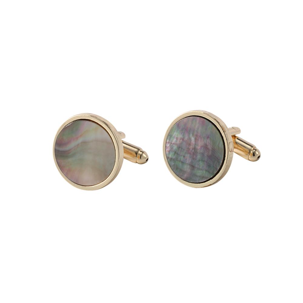Elegant Abalone Shell Design Mens Cufflinks Funny Business Wedding Heart Oval Square Shaped Sleeve Button