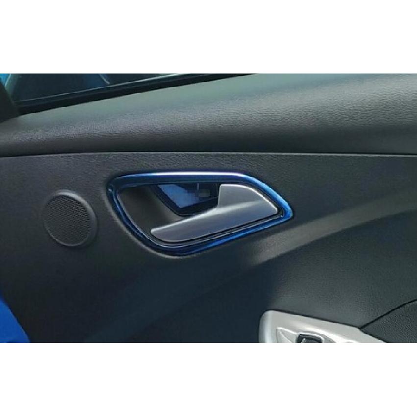 Fit For Ford Focus ST RS 2012-2014 Steel Blue Interior Door Bowl Cover Trim 4PCS
