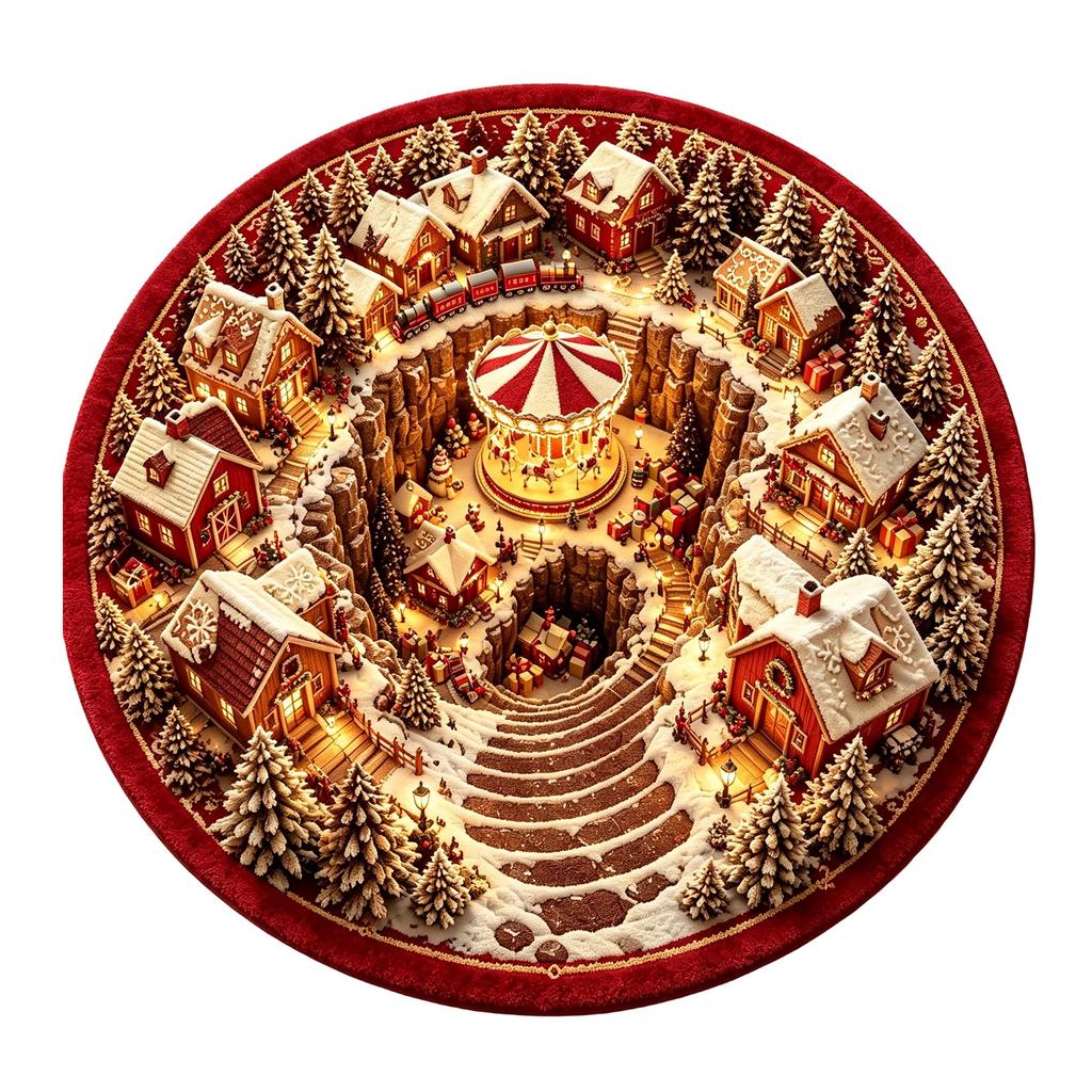 Christmas Velvet Floor for Holiday Home Decor, 40 40 Cm