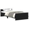 VidaXL Bed Frames Without Mattress Black Oak 75x190 Cm Engineered Wood, Bedroom Furniture, Slatted Base, Single Bed, 862312