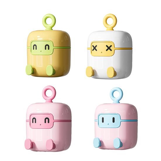 Lint Roller Reusable Washable Sticky Roller Eco-Friendly Pet Hair Remover Robot Design 2-in-1 Portable Lint Brush Quick Drying Travel Cleaner