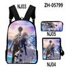 Classic Novelty Violet Evergarden 3D Print 3pcs/Set Pupil School Bags Laptop Daypack Backpack Inclined Shoulder Bag Pencil Case