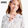 Annil Girls' Floral Long-Sleeve A-line Dress