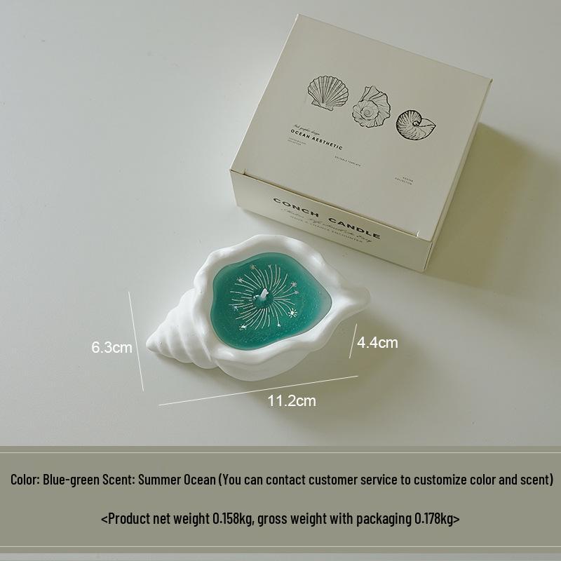Shell-Shaped Aromatherapy Jelly Wax Candle – Handmade Fragrance Ornament & Gift