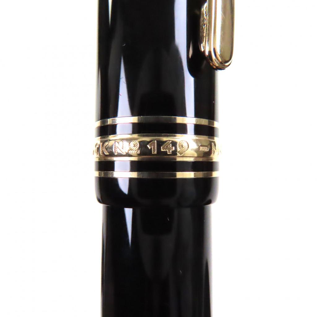 Very Good MONTBLANC fountain pen Meisterstück 149 white star Black gold 14K mens Used
