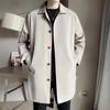 Men's Medium-length Casual Trench Jacket Overcoat Spring Autumn Thin Regular  Trench Coat