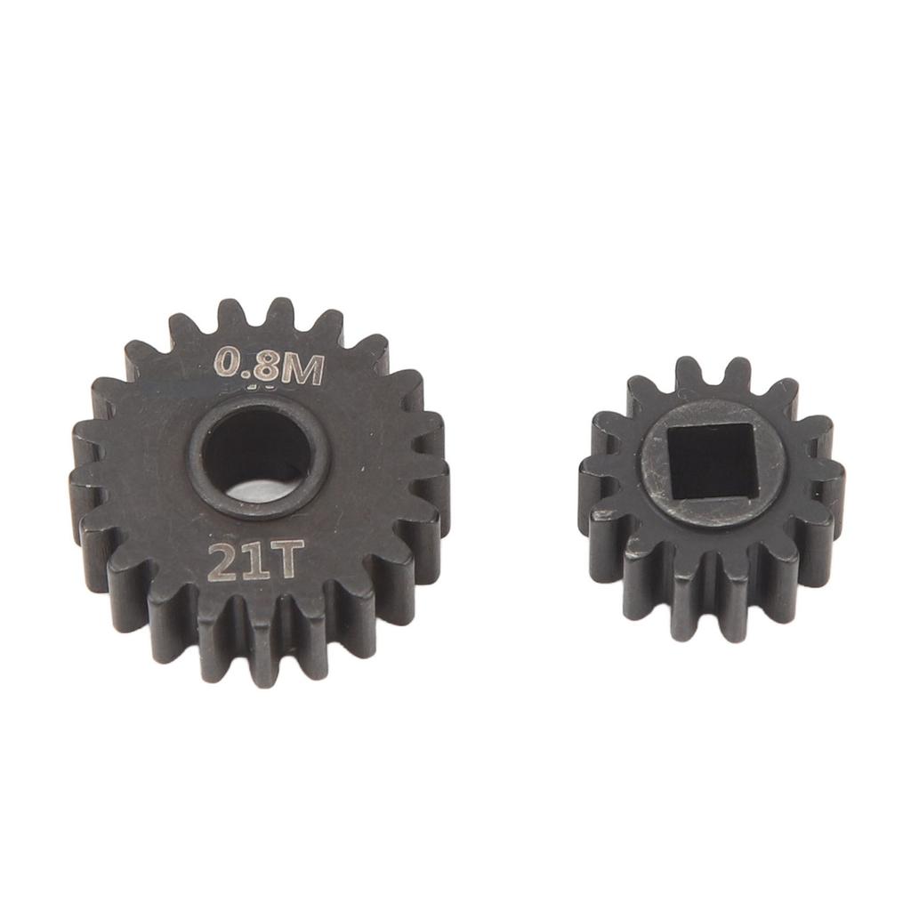 RC Car Reduction Gear Black Steel Smooth Running 0.8M 14T 21T Reduction Gear for Axial Capra for
