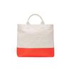 Natural Canvas Tote Bag, Shopping Bag, Shoulder Bag, Handbag Men's White & Orange 782741-FAC4V-8474