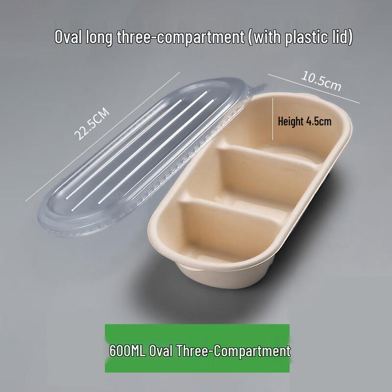 Disposable Japanese Style 3-Compartment Lunch Box