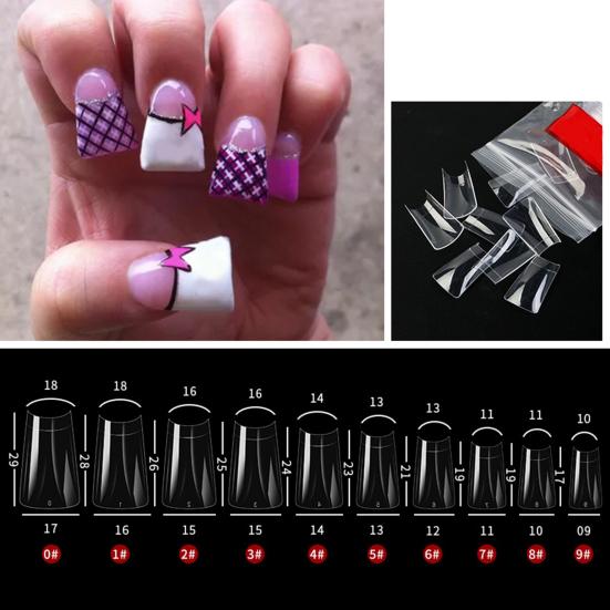 500Pcs DIY Plastic Creative Long Lasting Duck Fake Nails Extension Tips Nail Tips