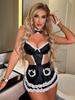 Sexy European & American Backless Maid Lingerie Set