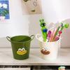 Cartoon Pen Holder Large Capacity Storage Bucket for Pens Pencils Markers Crayons Desktop Storage Box Organizer for Home Office