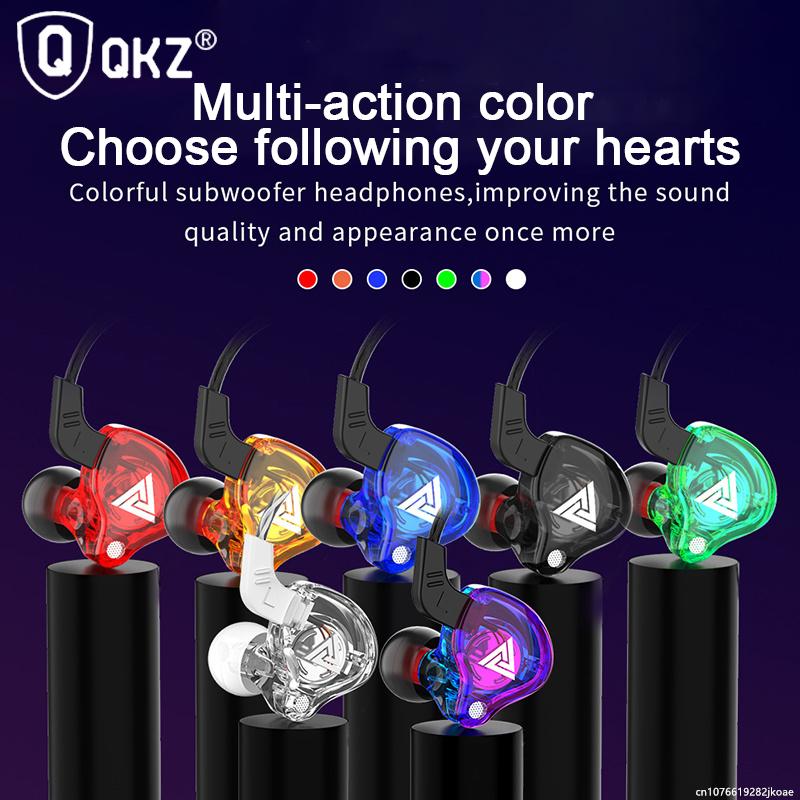 3.5MM Headset Music Earbuds In Ear With Mic Original QKZ AK6 Copper Driver Earphones HiFi Subwoofer Headset Monitor Headphones