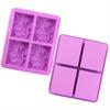 4-cavity Wavy Flower Silicone Handmade Soap Mold Cake Mold DIY Aromatherapy Plaster Mold Essential Oil Soap Mold.