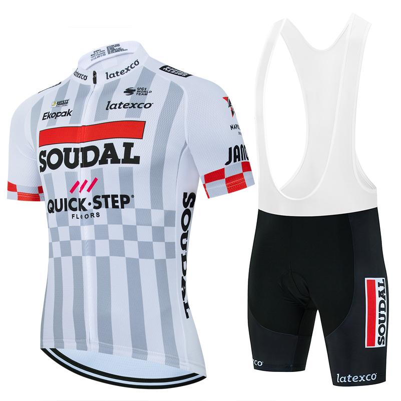 Soudal Quick Step Cycling Jersey Set 2025 Men NEW Summer Cycling Clothing MTB Road Shirt Bicycle Bib Shorts Maillot Ciclismo