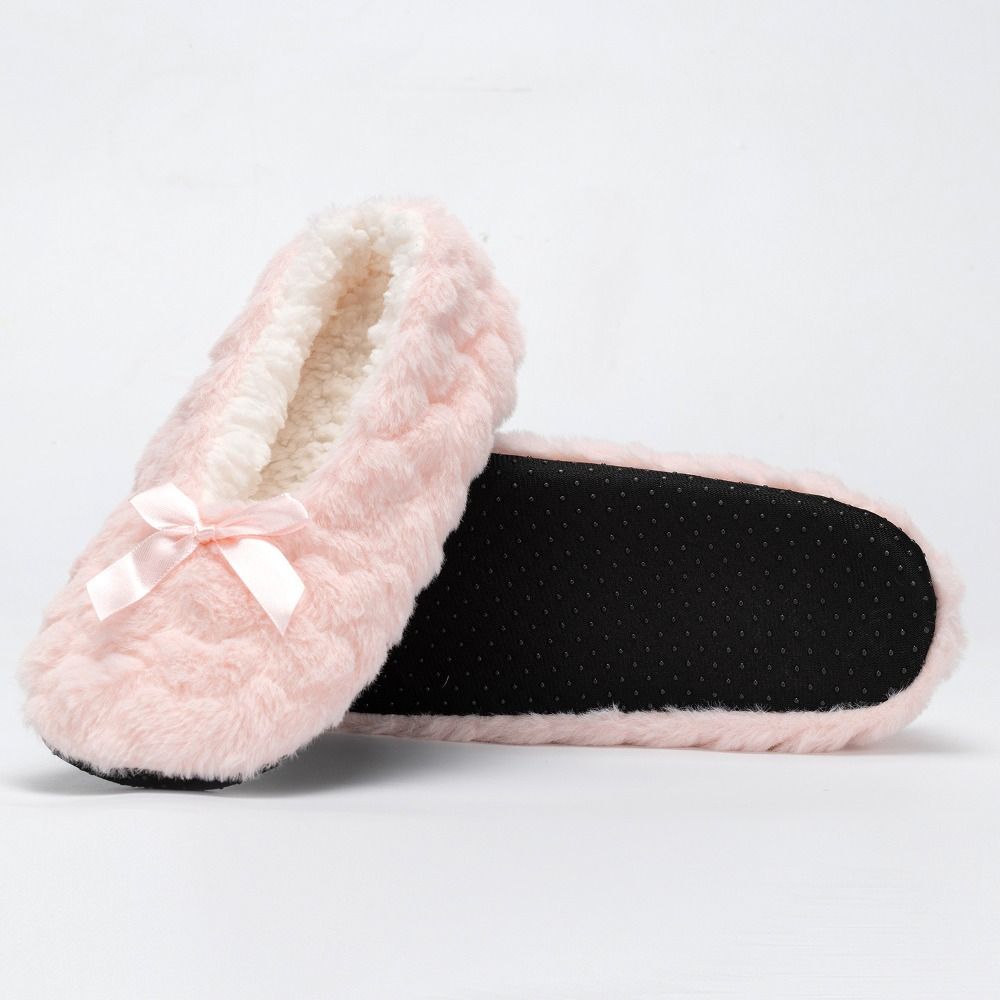 Heart Thicken Plush Socks Thermal Bow Sleeping Socks Simple Winter Floor Socks Girls