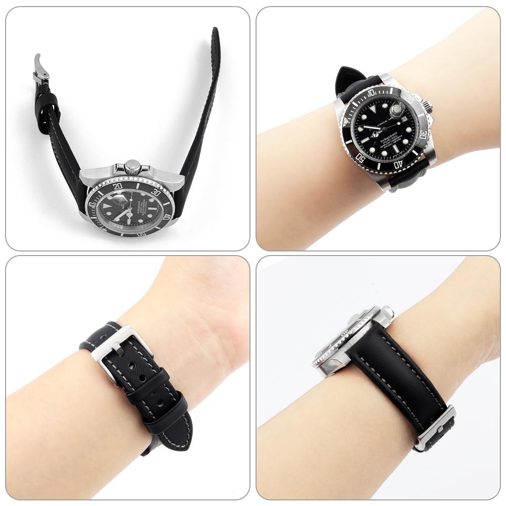 Cinturino Impermeabile in Tela Cerata 18mm 19mm 20mm 21mm 22mm 23mm 24mm con Rilascio Rapido per Orologi Omega Blancpain Seiko Subacquei