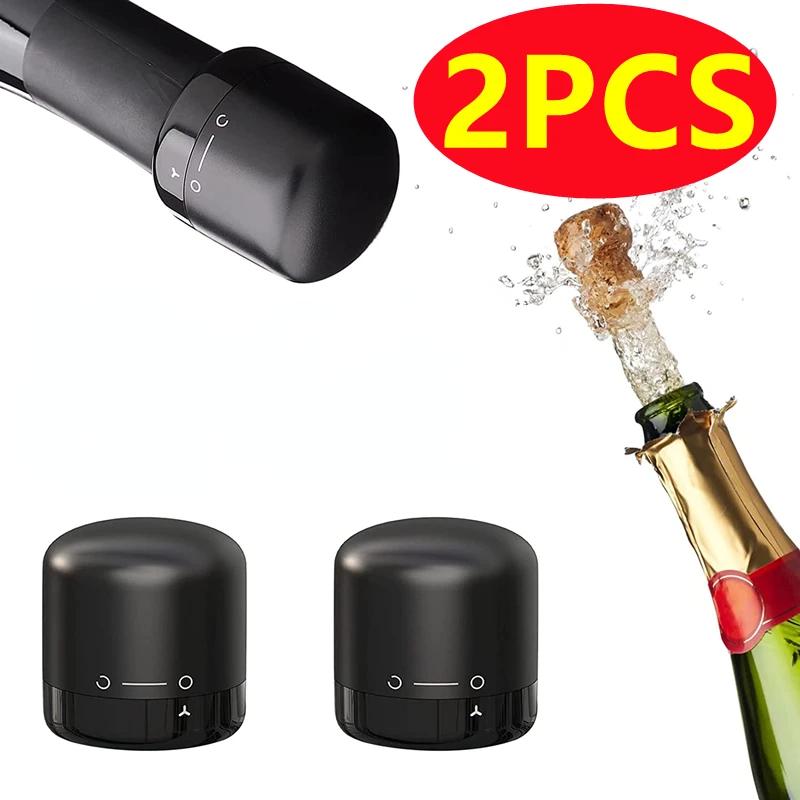 2/1PCS Vacuum Wine Bottle Stopper Reusable Bar Accessories Silicone Sealing Champagne Cork Kitchen Home Brewing & Wine Making