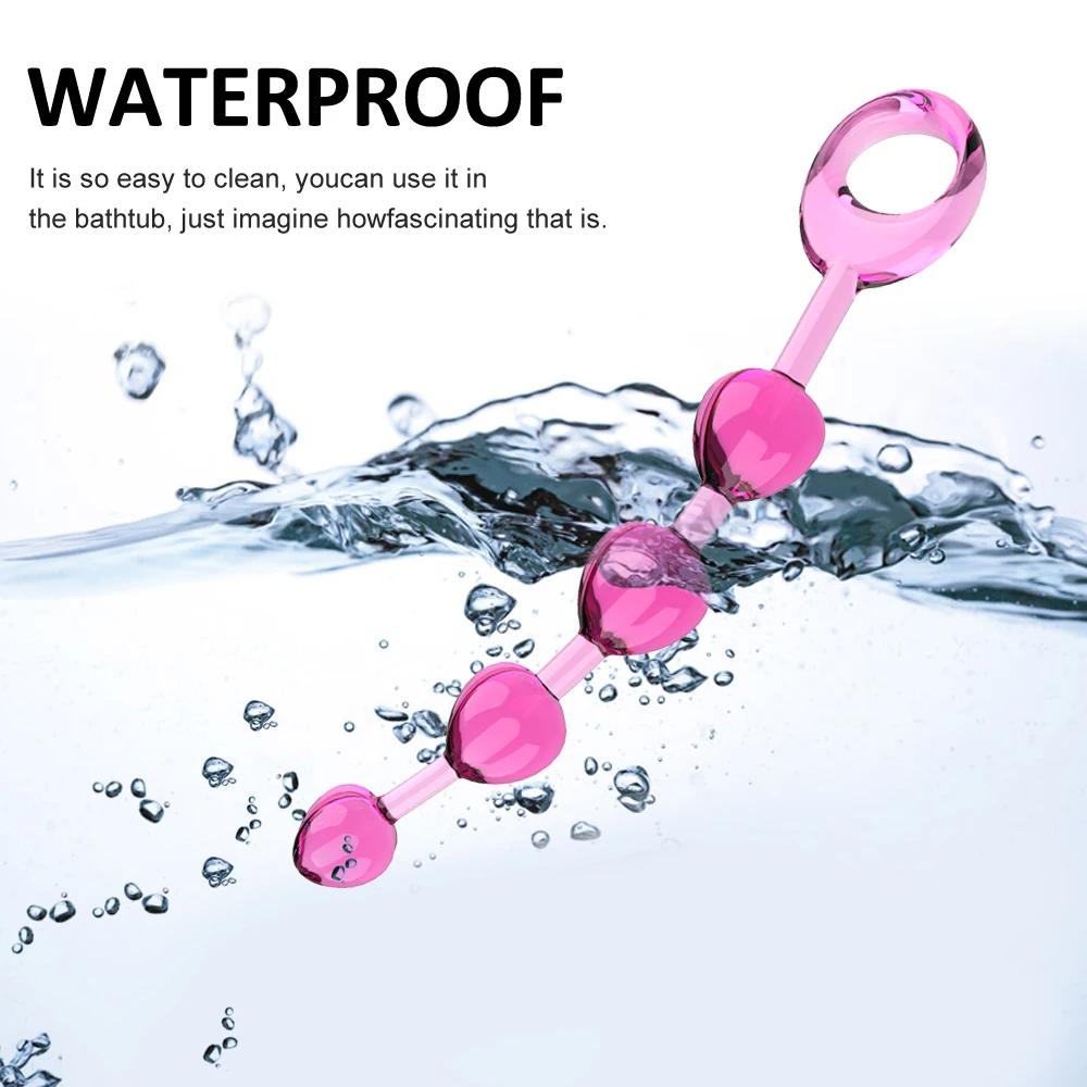 Margele dop anal din cauciuc moale Orgasm lung Vagin Clitoris Inel de tragere Minge Jucării pentru fund pentru adulți Femei Bărbați Stimulator Accesorii sex