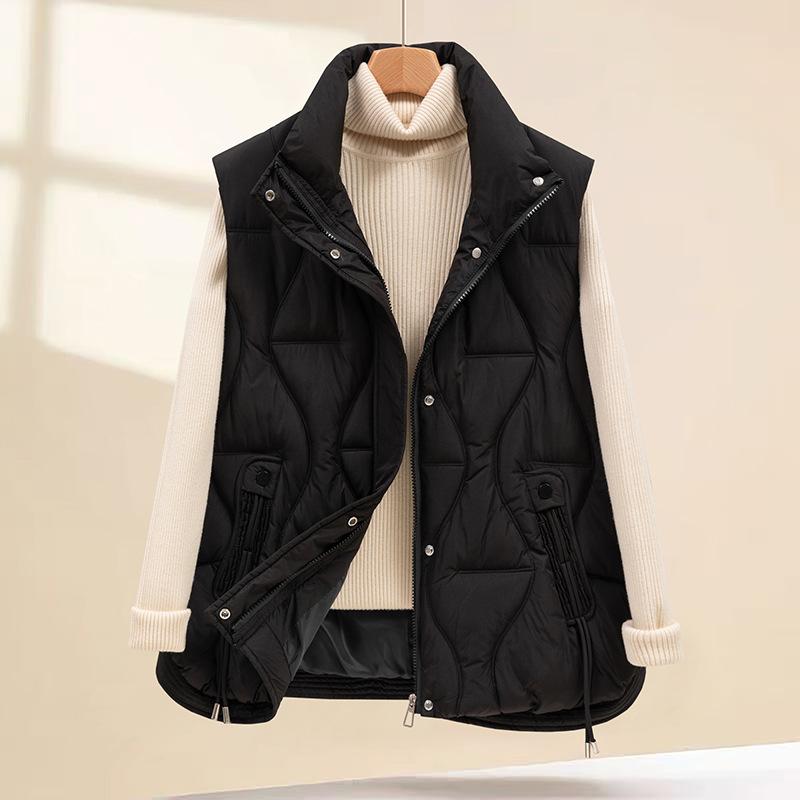 Winter Women's Stand-up Collar Short Down Vest
