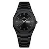 Reloj Hombre Men Business Watch Black Stainless Steel Fashion Week Quartz Movement 42mm 3Bar Waterproof Clock Men Sports Watches