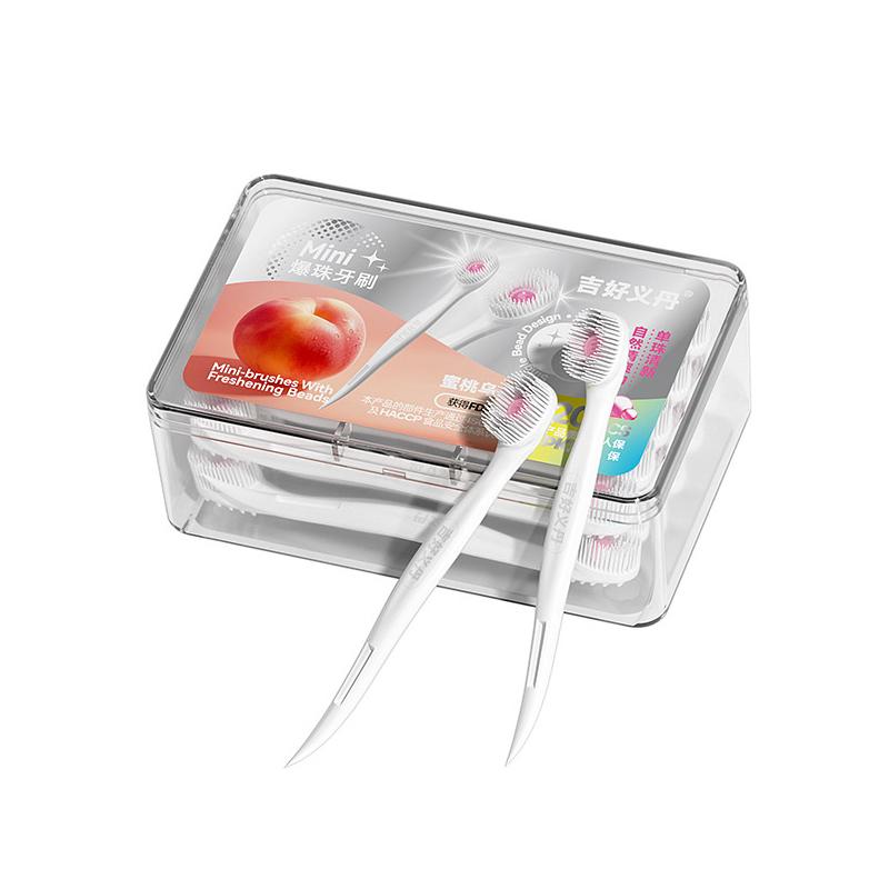 20 stk Bærbare Reisetannbørster Mini Eksploderende Perletannbørste Engangs Voksen Rengjøringstannbørste Munnpleie