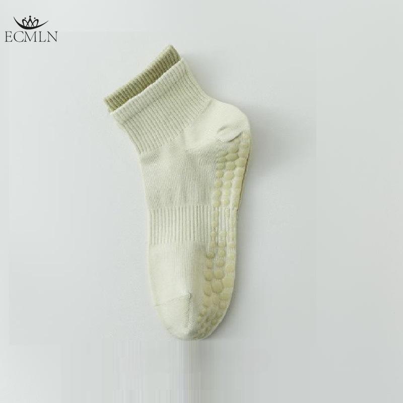 Women's Mid-tube Cotton Socks Pilates Fitness Dance Non-slip Socks Spring and Summer Adult Floor Socks