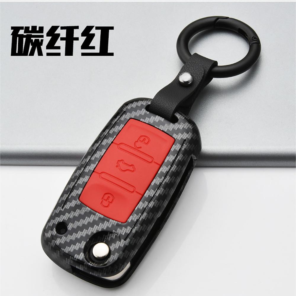 Carbon Fiber Abs Car Key Cover Case For Volkswagen Vw Polo Tiguan Passat B5 B6B7 Golf Eos Scirocco Jetta Mk6 Octavia Accessories