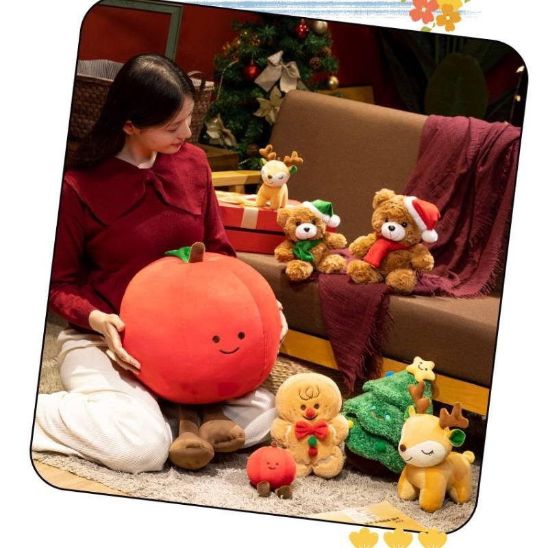 Series Dolls Christmas Bear Xmas Tree Gingerbread Man Deer Plush Toy Decoration