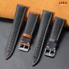 18mm 19mm 20mm 21mm 22mm for Omega Vintage Oil Wax Leather Watch Strap Brown Pin Buckle Head Layer Cowhide Watchband Accessories