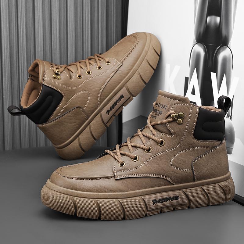 Fashion Men's Shoes Autumn Winter Casual Sports Boot Retro Outdoor Business Platform Popular Fashion Wear-resistant Comfortable Footwear