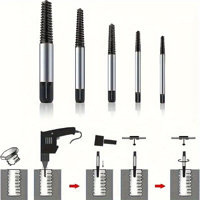5/6pcs Screw Extractor Metal Drill Bit Set Damaged Screws Remover Extractor Woodworking Tools Broken Bolt Water Pipe Extractor