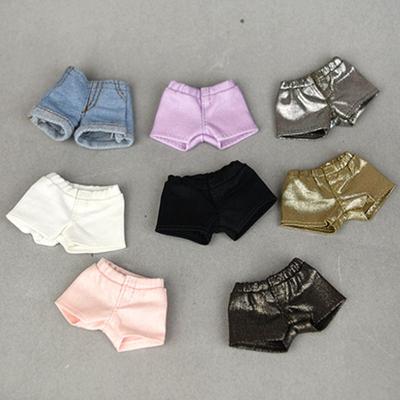 Fashion Denim Jeans Leather Shorts For 11.5" 1/6 Doll Clothes Outfits Trousers For Blythe Dollhouse 1/6 Dolls Accessories Kids Toys