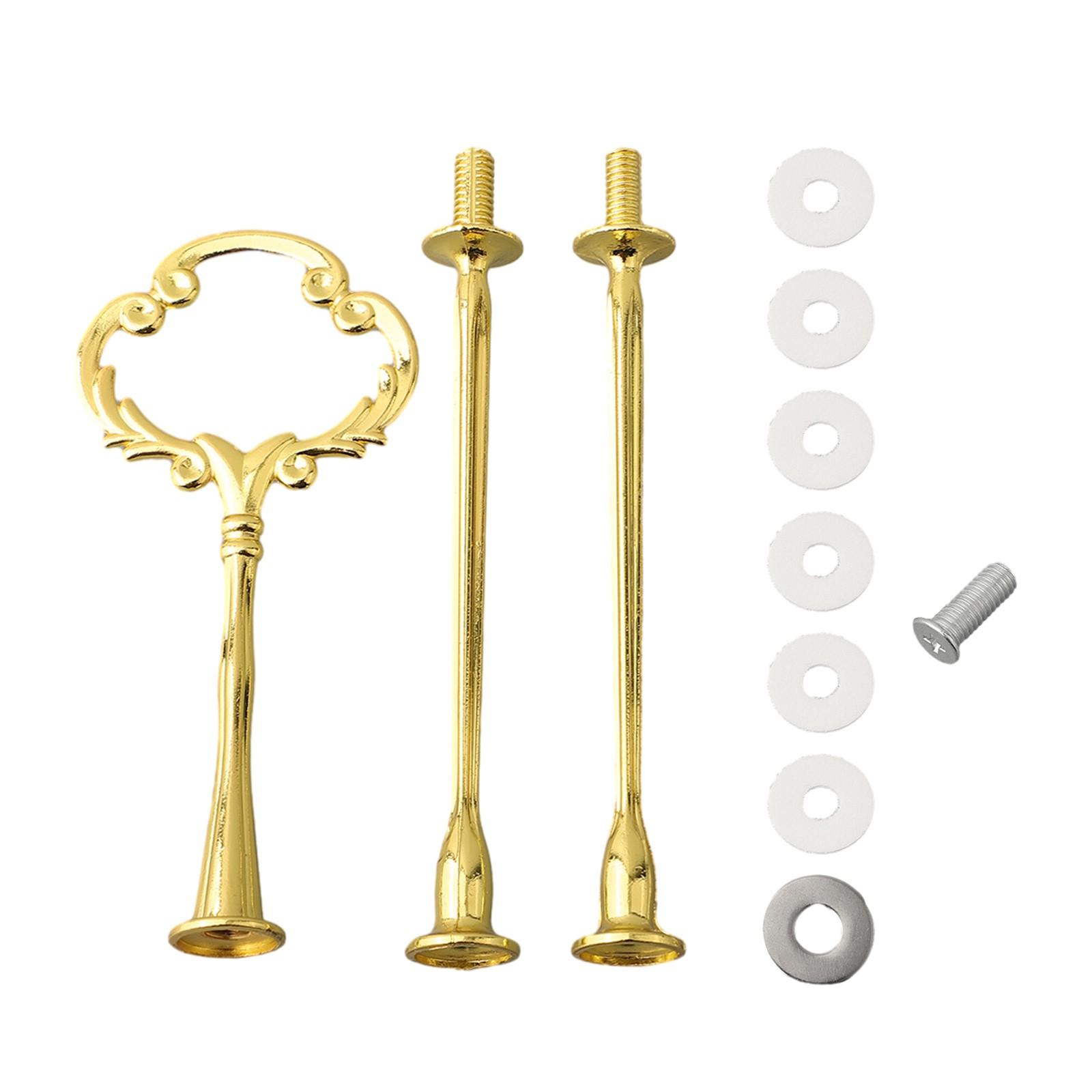 

1 шт. Подставка для торта в европейском стиле из золотого цинкового сплава 2/3 яруса Gold Triple Layer