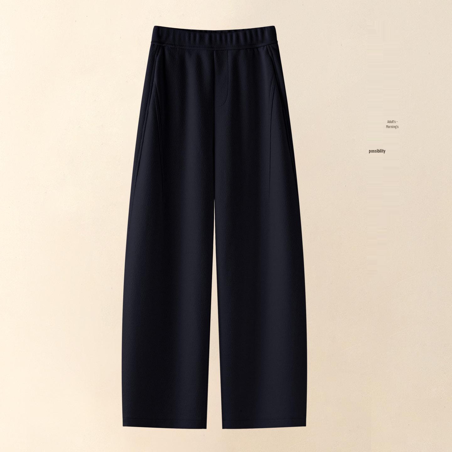 Women s High-Waist Wool Flannel Curved Leg Pants - 2025 Autumn/Winter Slimming Fashion 26/S [85-95 lbs]