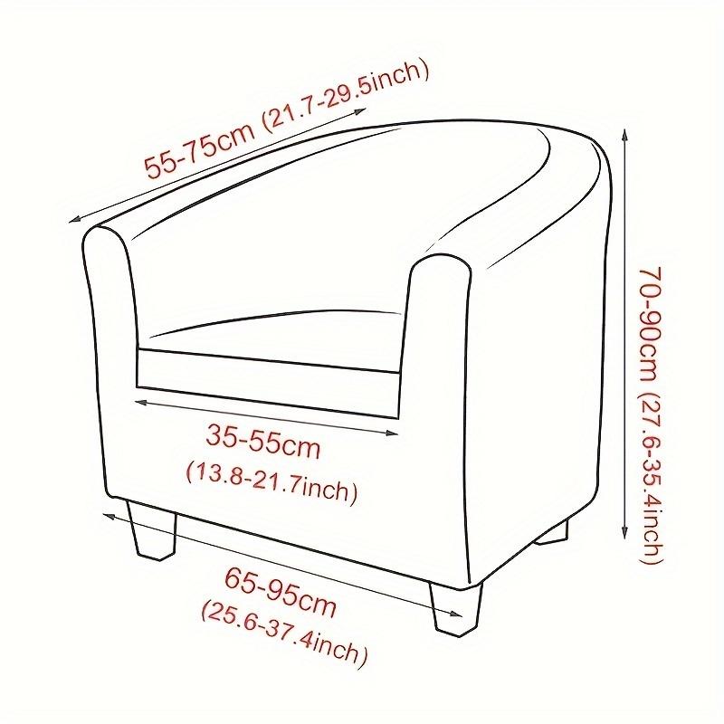 2PC/Set Club Chair Cover Stretch Armrest Sofa Covers Spandex Non-Slip Machine Washable Furniture Protector For Living Room