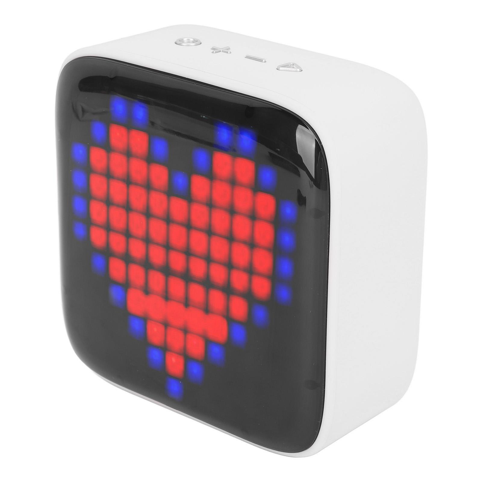 

Mini Bluetooth Speaker Retro LED Colorful Light Pixel Style Portable Wireless Speaker for Bedroom Office Dorm Outdoor сірий