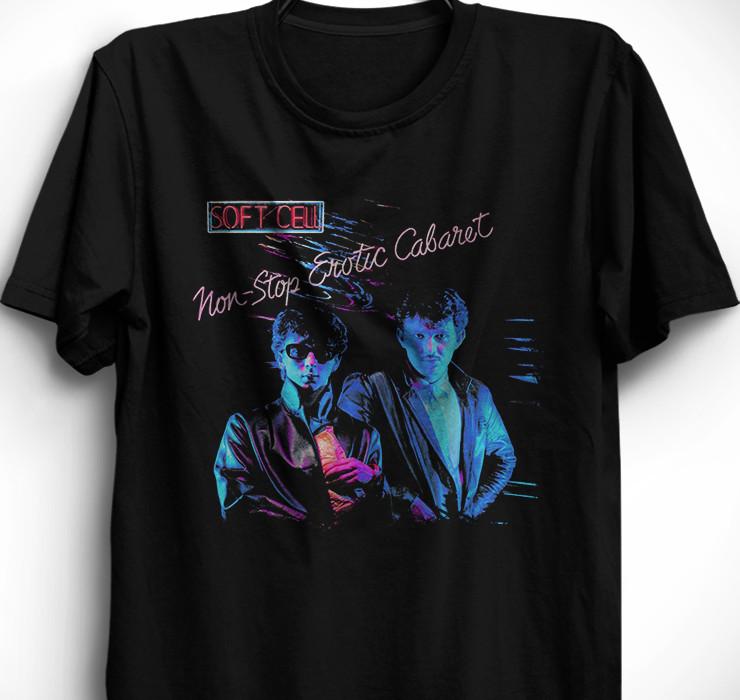 Non-Stop Erotic Cabaret Soft Cell T shirt Marc Almond, David Ball Synth-pop Unisex T-Shirt XL