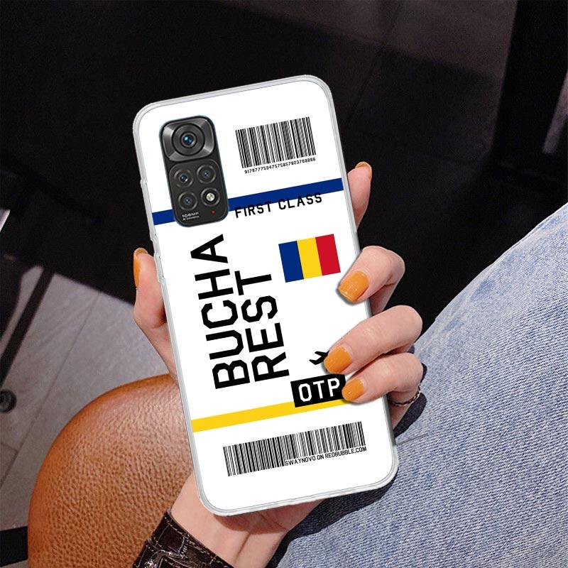 Travel Ticket Label Phnoe Case for Phnoe Case for Xiaomi Redmi Note 15 14 14S 13 Pro Plus 12 12S 11S 11E 10S 10 11T 5G Unique Co