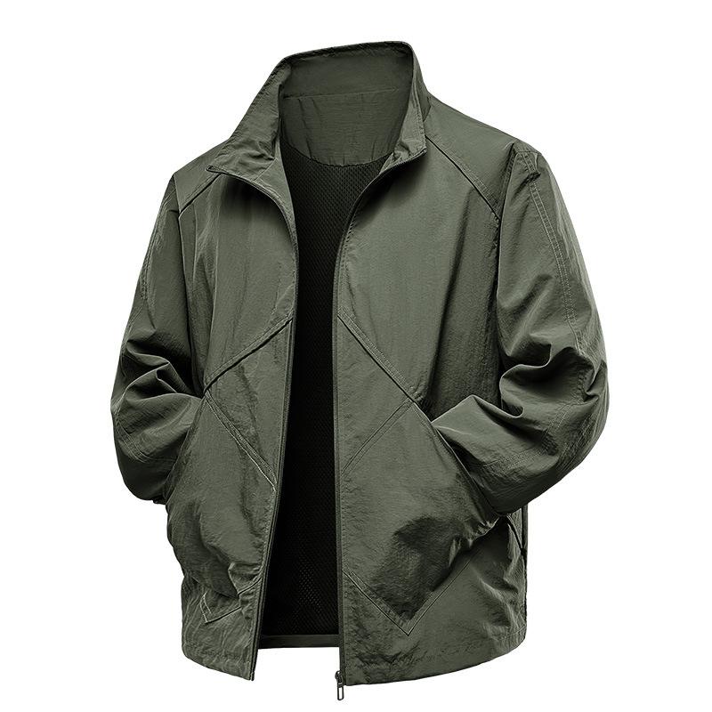 

Мужская куртка с воротником-стойкой, мужская весенняя черная водонепроницаемая куртка, повседневная куртка XXXXXL