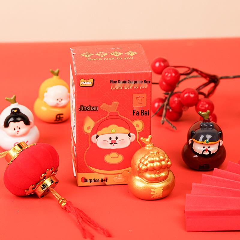 Maihe Strom štěstí v čínském stylu Pryskyřičná dekorace Slepá krabička - Narozeninový dárek překvapení pro studenty