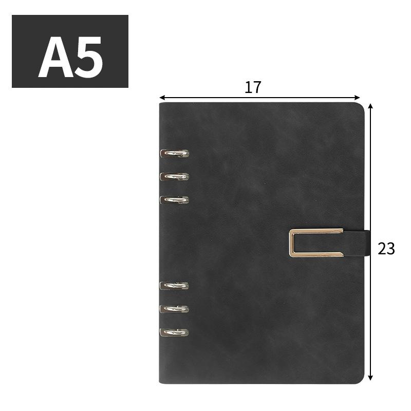 A5 Binder Pu Leather Notebook Business Stationery Gift Set Office Customized Logo Journal Notebooks for Students