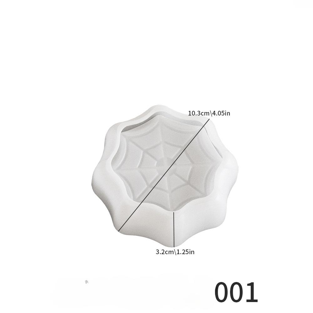 Halloween Tray Silicone Mold Ghost Spider Web Pumpkin Tray Molds Candle Cup Cement Plaster Tray Mold Jewelry Display Trays Mould