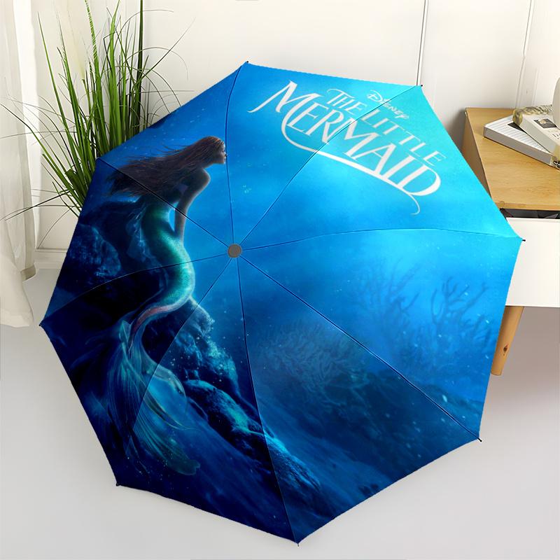 

Disney The Little Mermaid Ariel Automatic Opening and Closing Umbrella - Suitable for Various Occasions, Outdoor Activities, Lightweight and