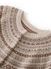 Women's Retro Fair Isle Cashmere Cardigan - Round Neck, Thick Knit, Elegant Autumn/Winter Wool Sweater