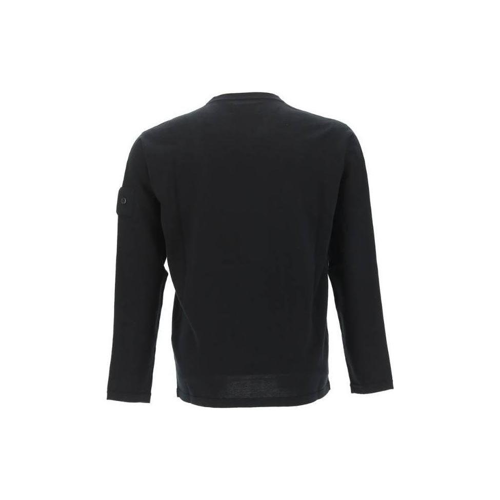 Stone Island Shadow Series Crew Neck Pullover Solid Color Slim Fit Long Sleeve Sweatshirt Men sweatshirt Black 78195071S-V0029