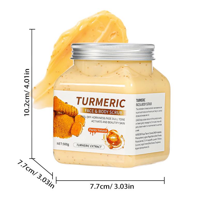 

Скраб для тела эксфолиант 500 г Глубокое очищение Кофейный скраб Большая бутылка Удаление мурашек Turmeric Scrub 500g