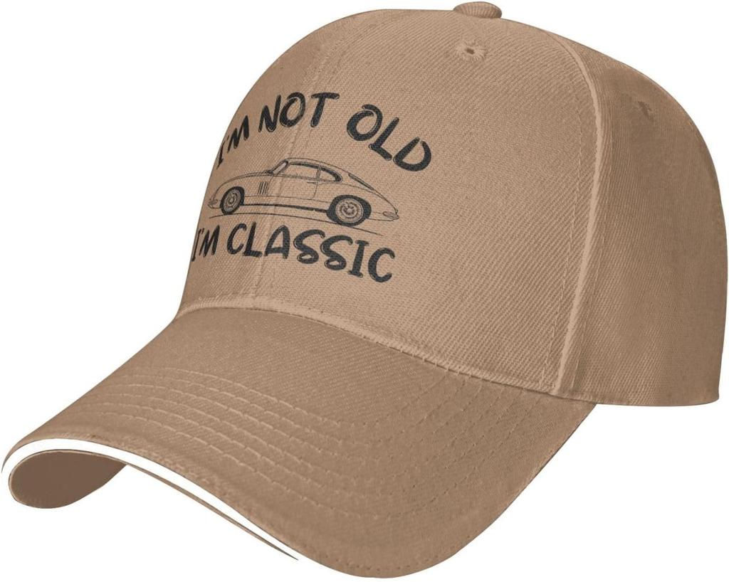 Im Not Old Im Classic Vintage Sports Car Trucker Hat Polyester Adjustable Baseball Cap for Adults