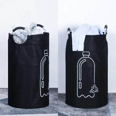 82L Empty Bottle Storage Basket With Aluminum Handle Folding Dirty Clothes Basket Large Capacity Recycling Bin