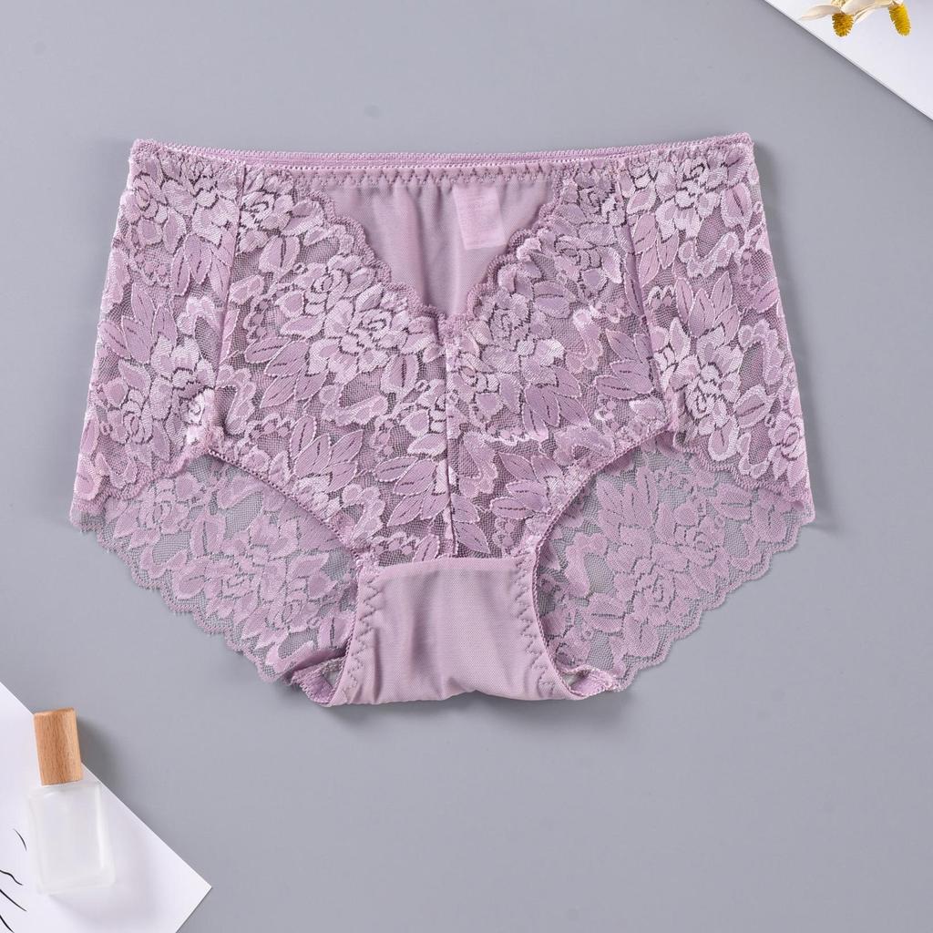 Dámské sexy síťované kalhotky s vysokým pasem bezešvé krajkové spodní prádlo kalhotky průhledné hedvábí ženy bavlna zdraví kalhotky spodní prádlo XXXL